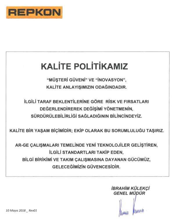 Kalite Politikamız